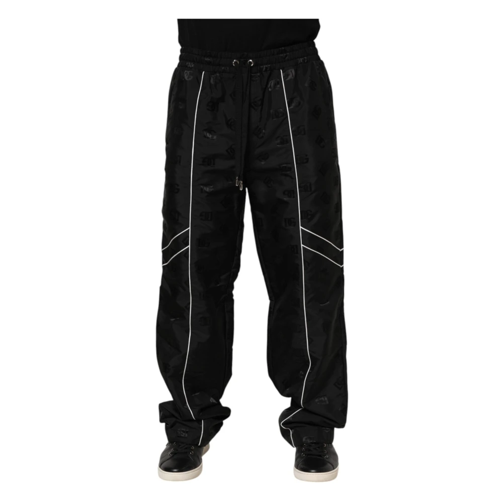 Dolce & Gabbana Men's Black Cotton Straight Jogger Joggers - Sweatpants - M - Trousers