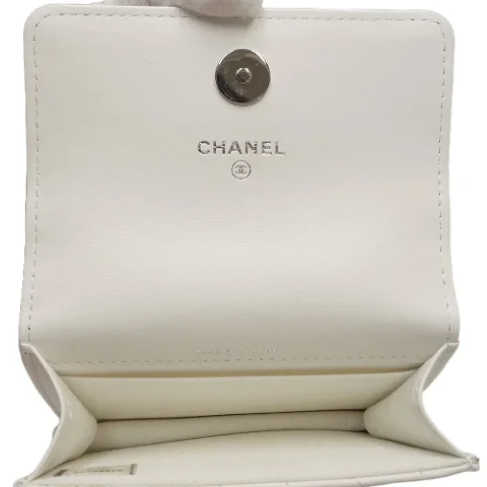 Chanel Vintage Pre-owned Leather wallets White Dames