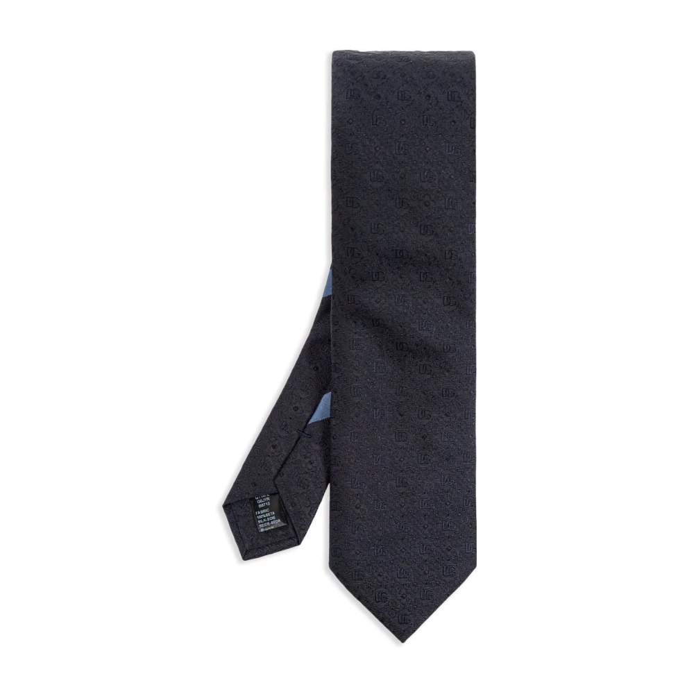 Dolce & Gabbana Blauwe Zijden Stropdassen voor Mannen Blue Heren
