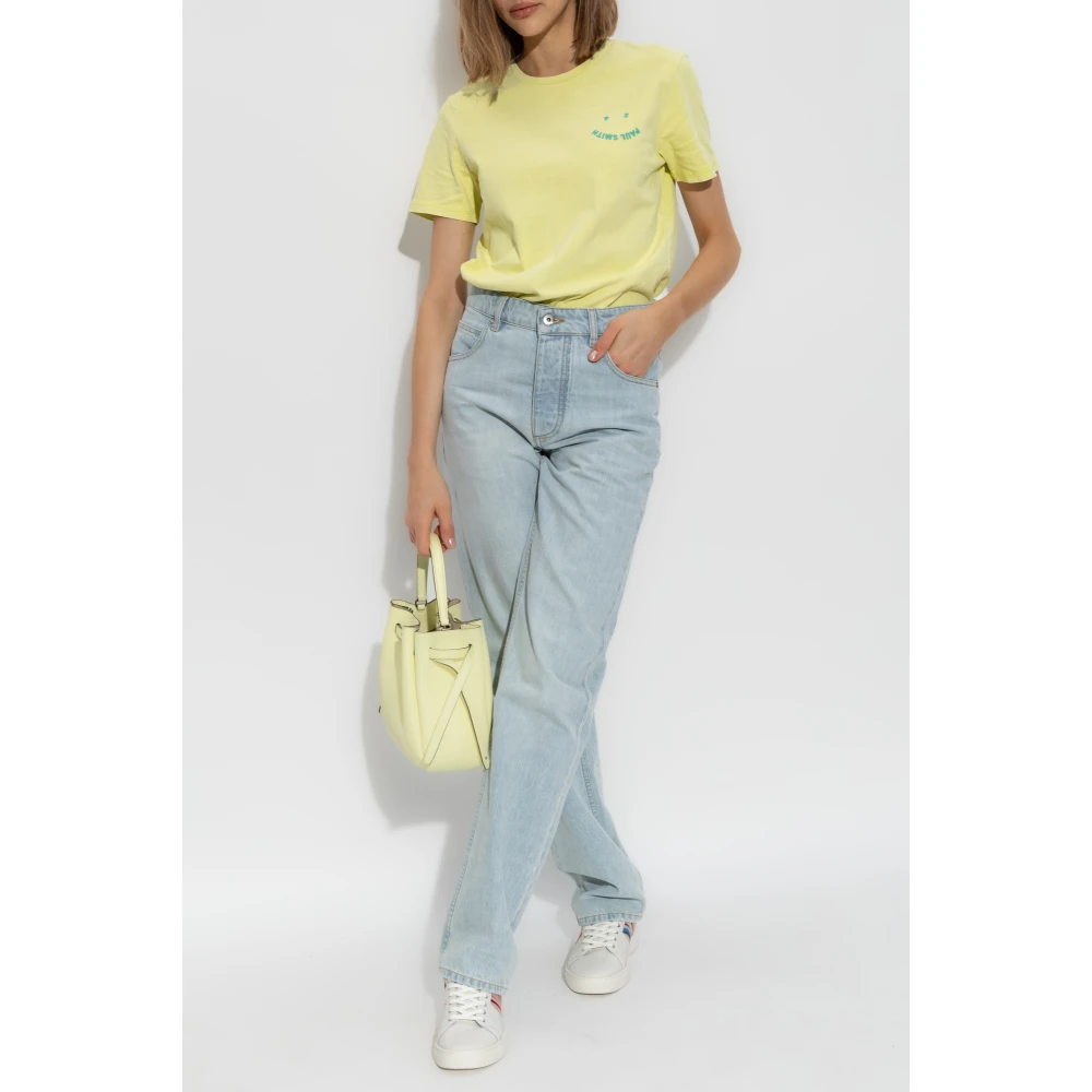PS By Paul Smith T-shirt met geborduurd logo Yellow Dames