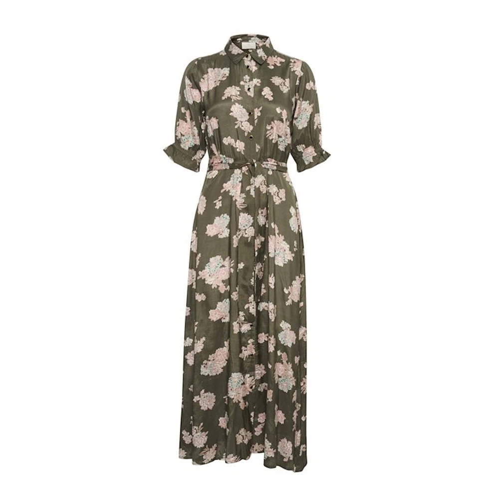 VAN GRAAF Kaffe Damen Grün Kleid Kavelana Viskose Größe 34 - Bild 4