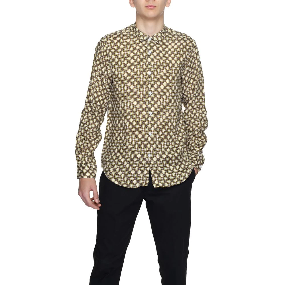 Gianni Lupo Beige Linnen Overhemd Lente Zomer Collectie Beige Heren