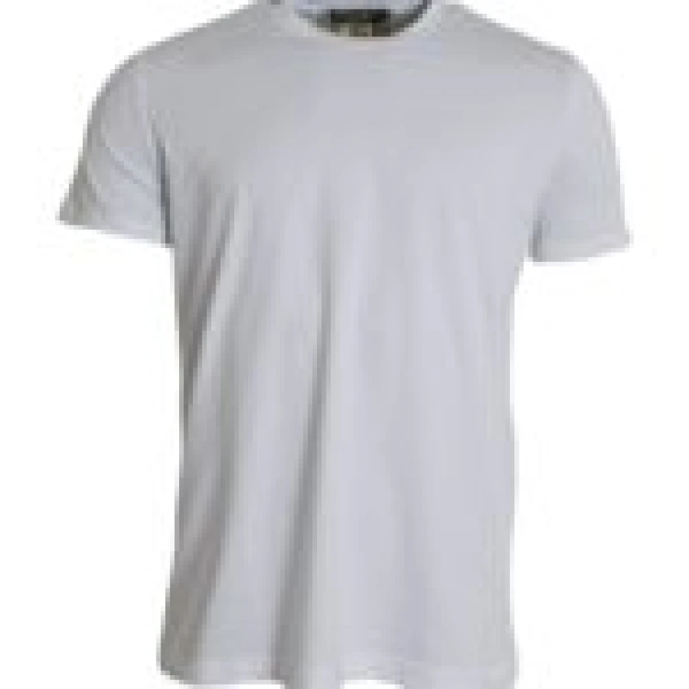 Dolce & Gabbana Wit Katoenen T-shirt met Ronde Hals en Korte Mouwen White Heren