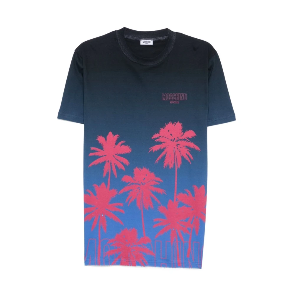 Moschino Men's Multicolor T-Shirts, Xl, Palm-Print Ombré T-Shirt