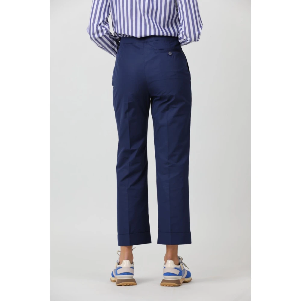 Aspesi Casual Katoenen Broek Blue Dames