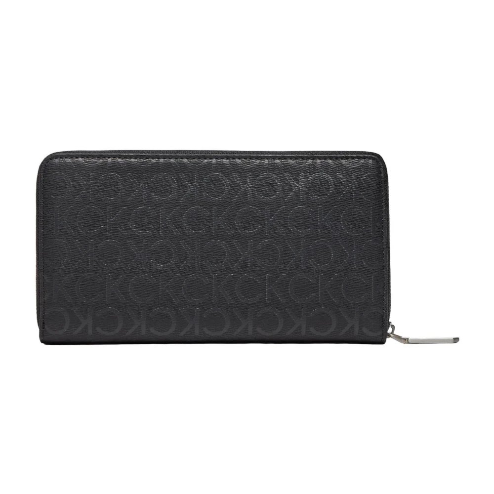 Calvin Klein Zwarte ritsportemonnee voor dames Black Dames