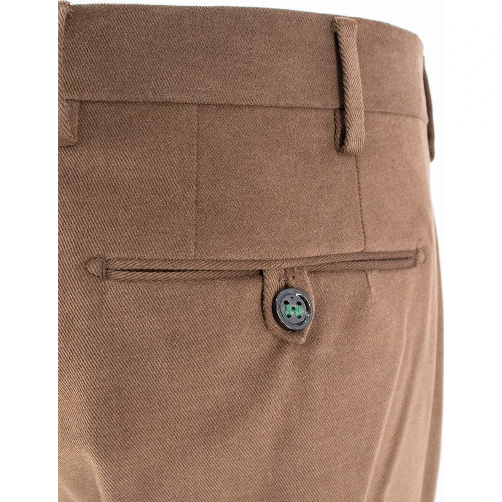 Berwich Stijlvolle Tailored Broek Brown Heren