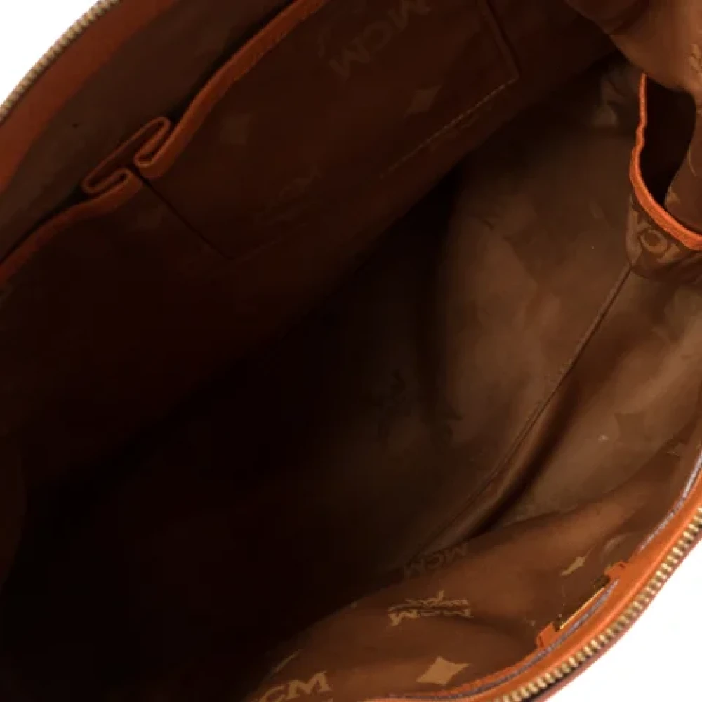 MCM Pre-owned Leather totes Orange Dames