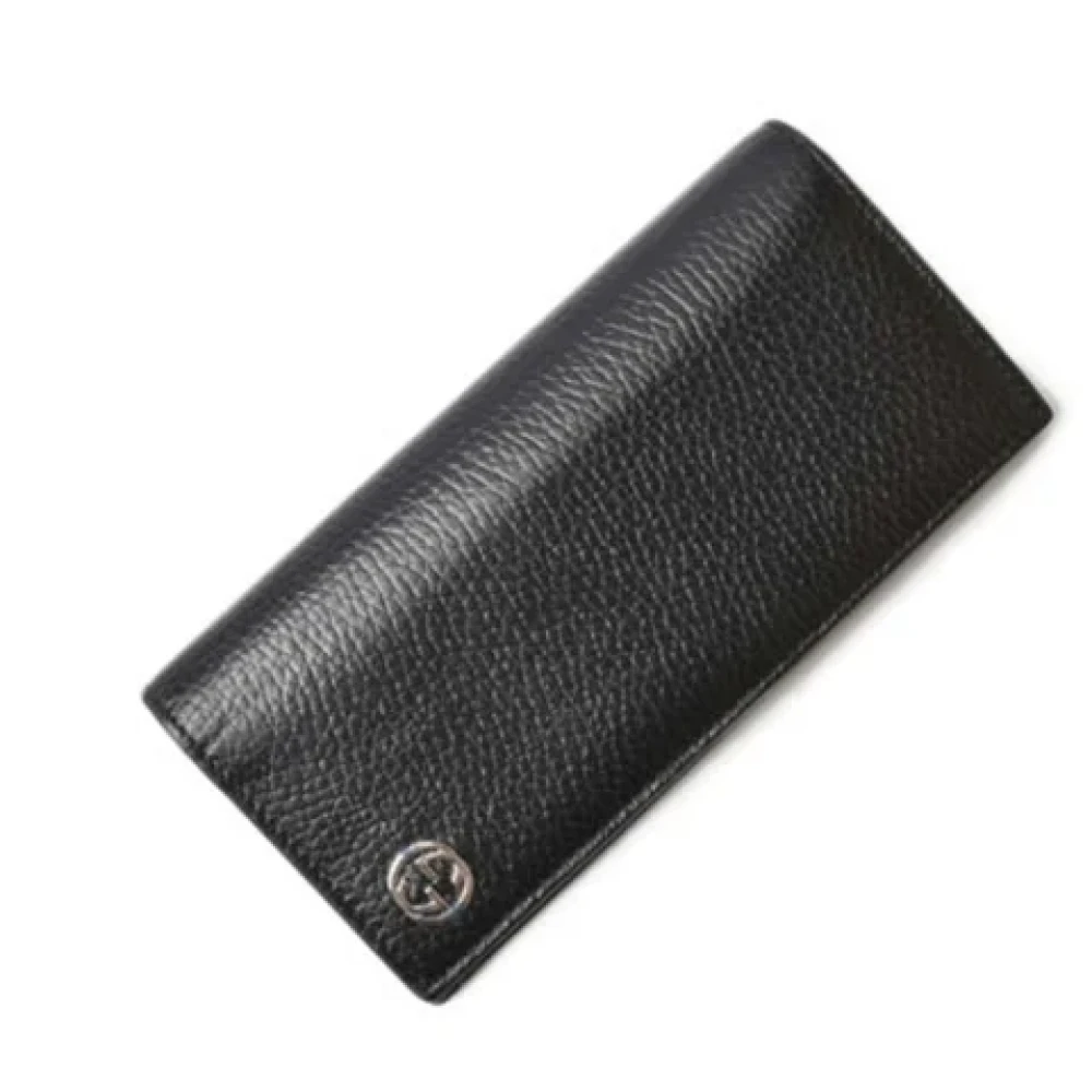 Gucci Vintage Pre-owned Leather wallets Black Heren