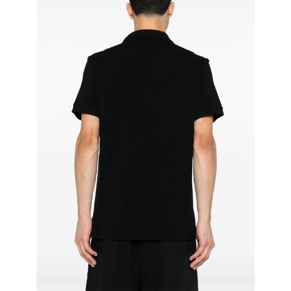 alexander mcqueen Zwarte Geborduurde Skull Polo Shirt Black Heren