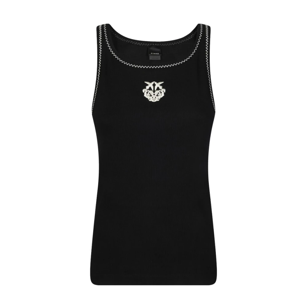 Pinko Women's Black Sleeveless Tops, S, Sleeveless Tops