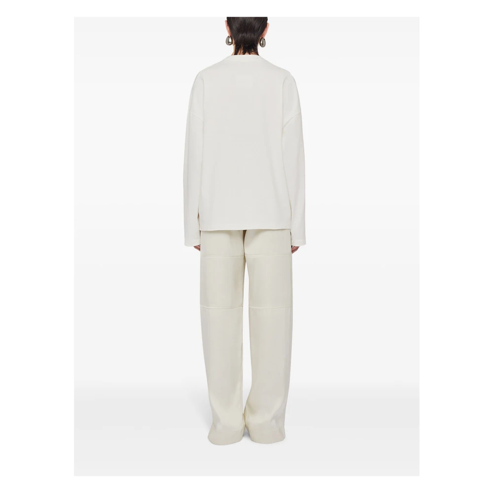 Jil Sander Casual Katoenen T-Shirt White Dames