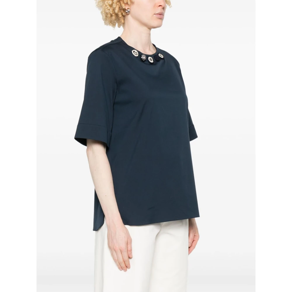 Max Mara Blauw T-shirt voor vrouwen Blue Dames