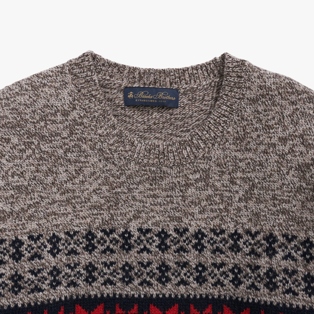 Brooks Brothers Bruine wollen trui Brown Heren