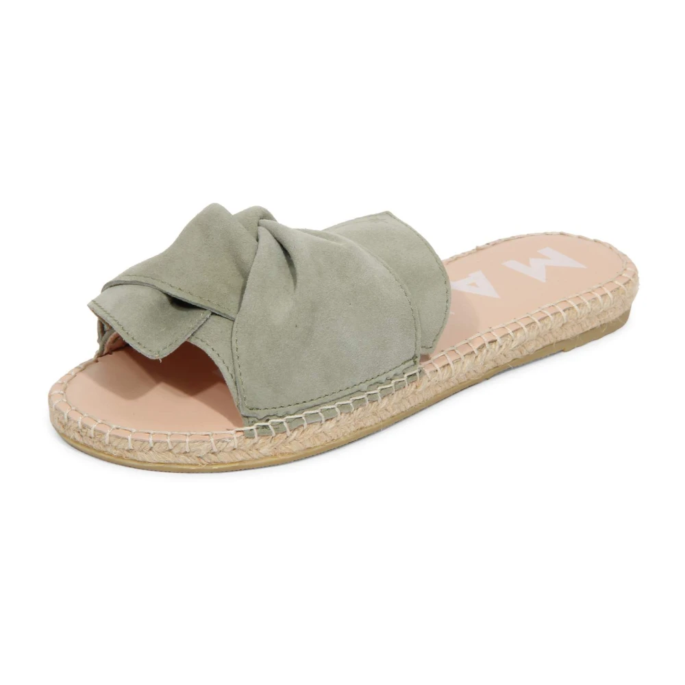 Manebí Women's Green Suede Knot Slippers Hamptons-Sage