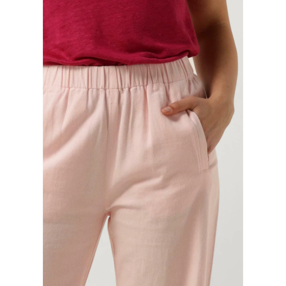 By-Bar Wijde Roze Twill Broek Pink Dames