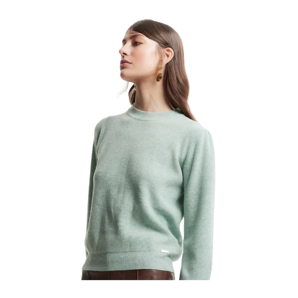 Kocca Groene Bishop Mouw Wollen Trui Green Dames