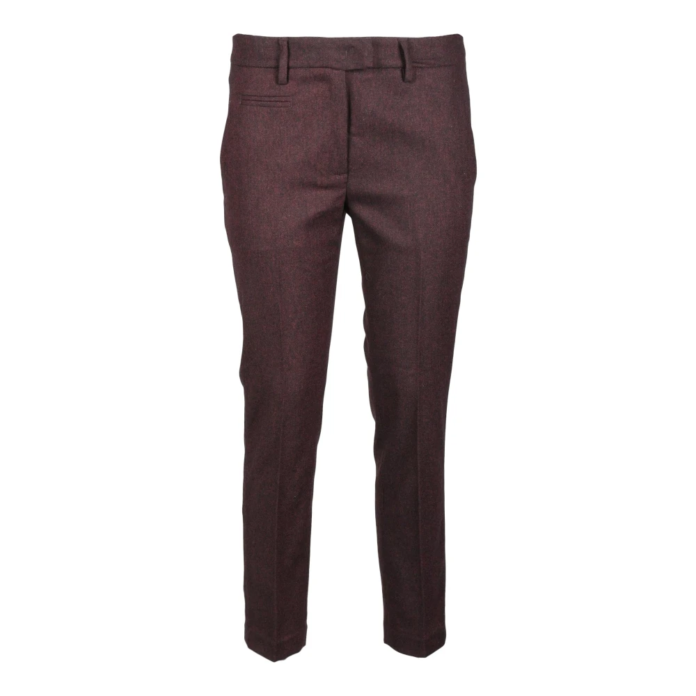Dondup Elegante Wollen Blend Broek Red Dames