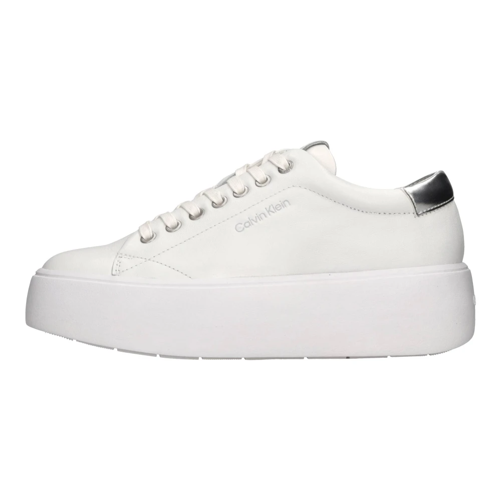 Calvin Klein Bubble Cupsole Lace Up Dames Schoenen Wit