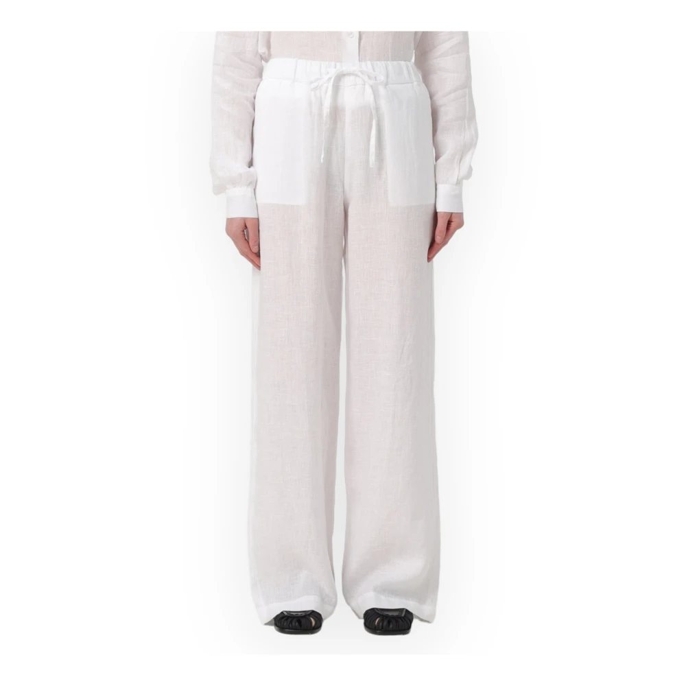 Fay Wide Trousers White Dames