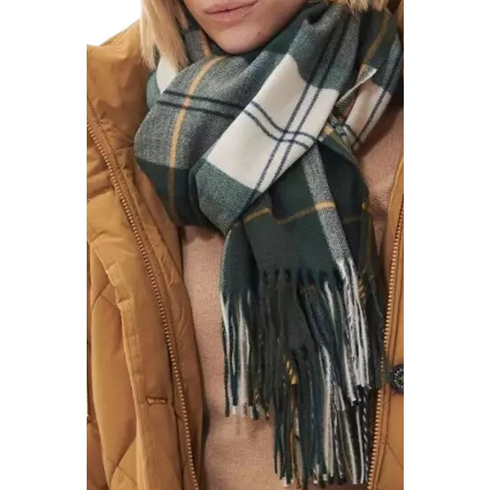 Barbour Groene Tartan Wrap Sjaal Green Dames
