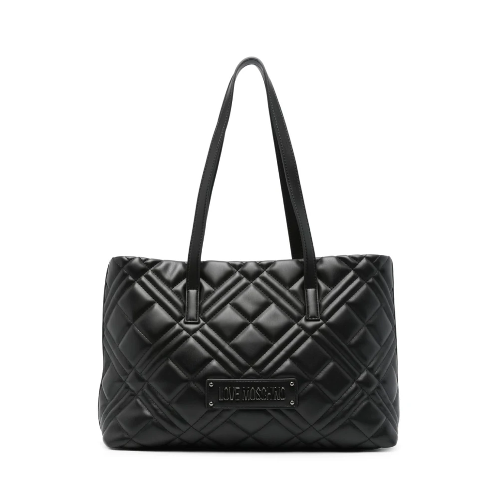 Love Moschino Zwarte Korrelige Textuur Matelassé Effect Tas Black Dames