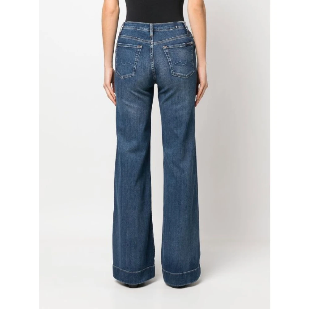 7 For All Mankind Blauwe Flared Jeans Modern Dojo Blue Dames