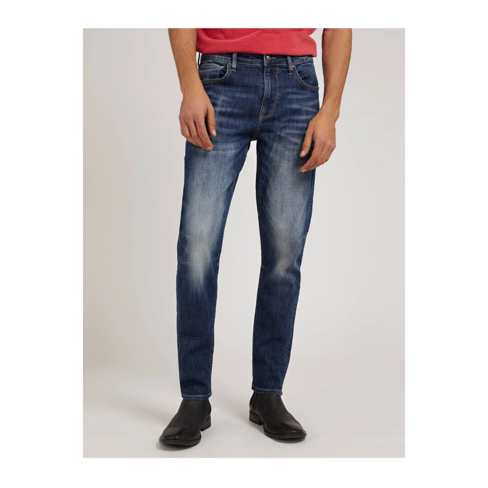 Guess Blauwe Tapered Jeans Blue Heren