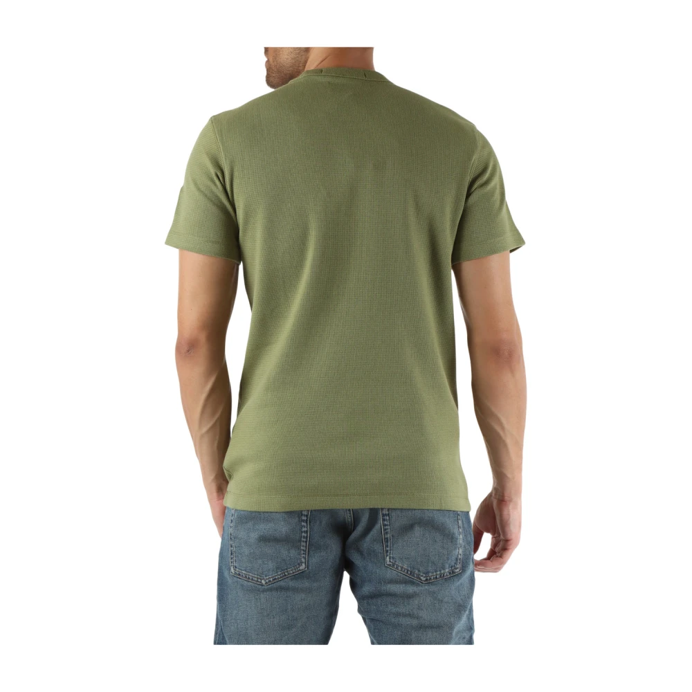 Calvin Klein Jeans Geborduurd katoenen T-shirt Green Heren