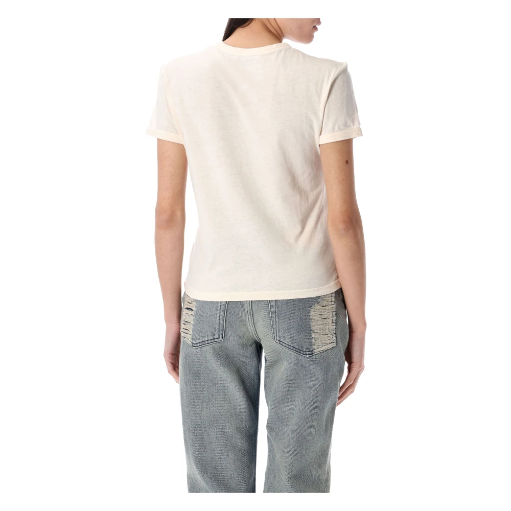 Acne Studios Vintage Logo T-shirt Parel Grijs Gray Dames