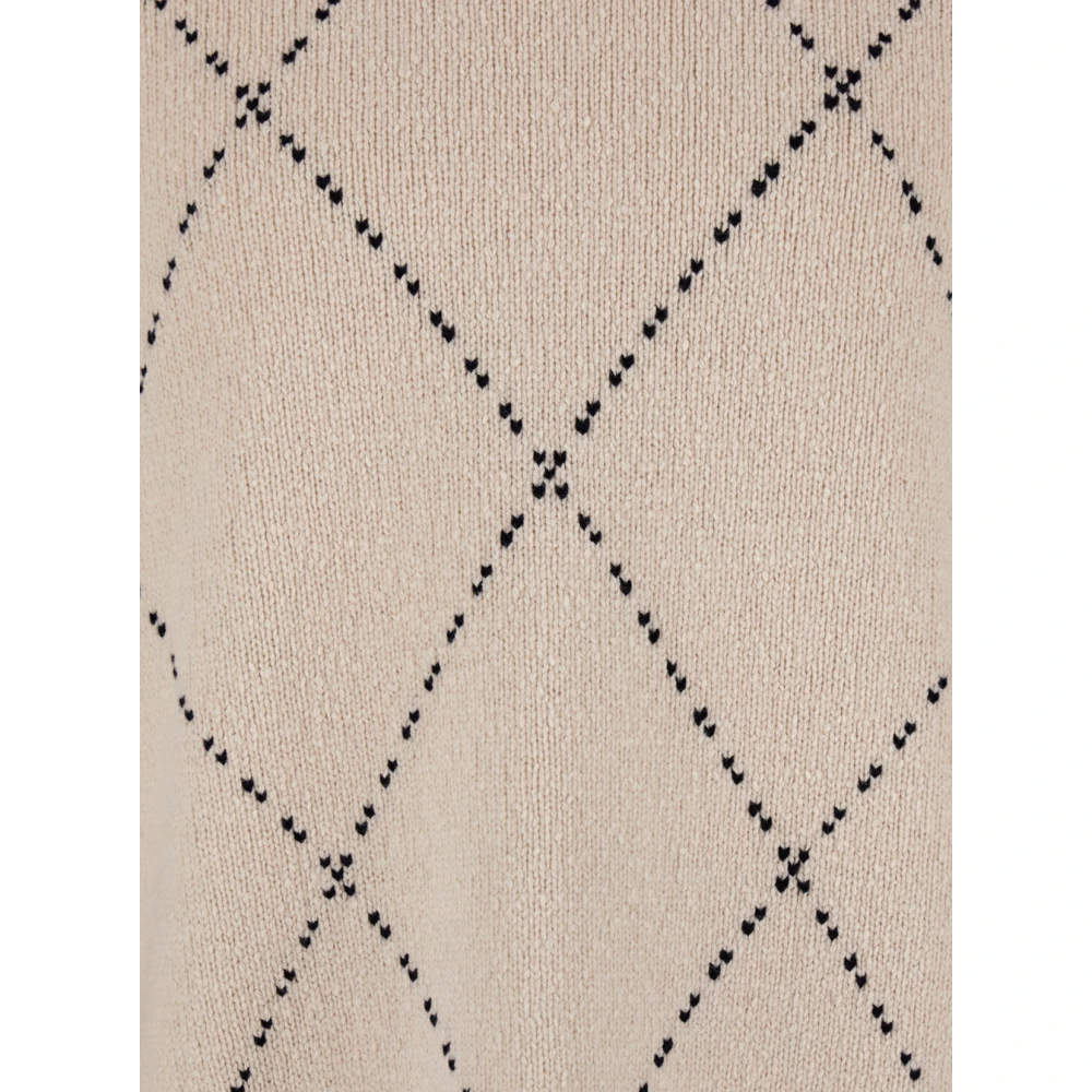 Eleventy Beige V-Neck Sweaters Beige Heren