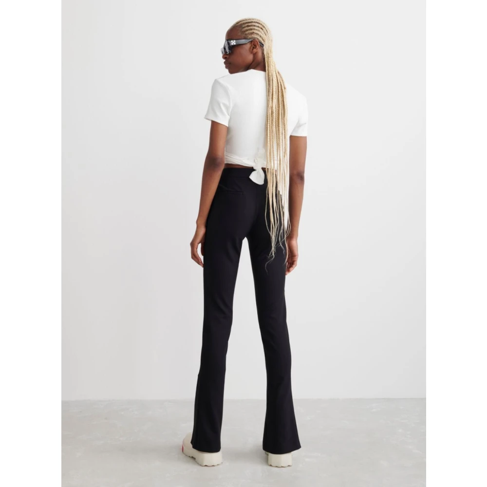 Off White Zwarte hoge taille broek Black Dames