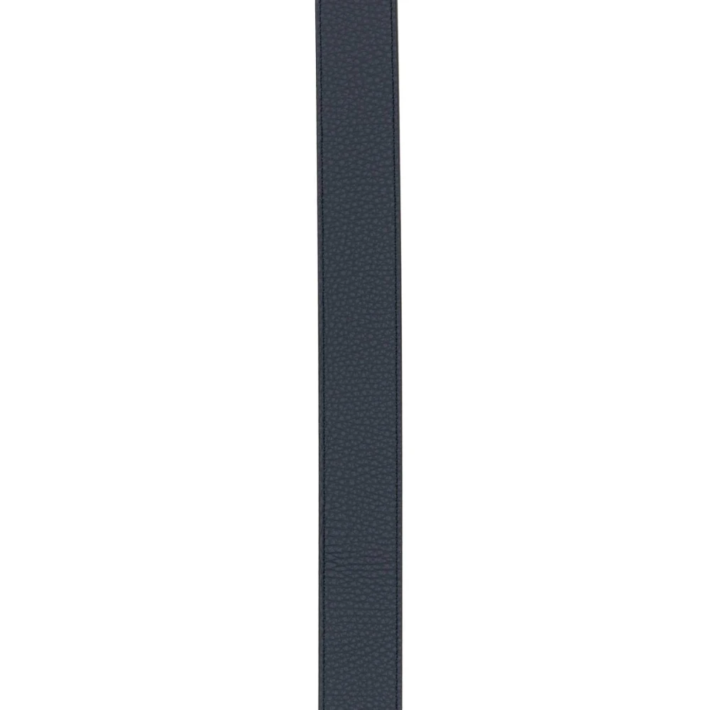 Bally Midnight Blue Reversible Leather Belt Blue Heren
