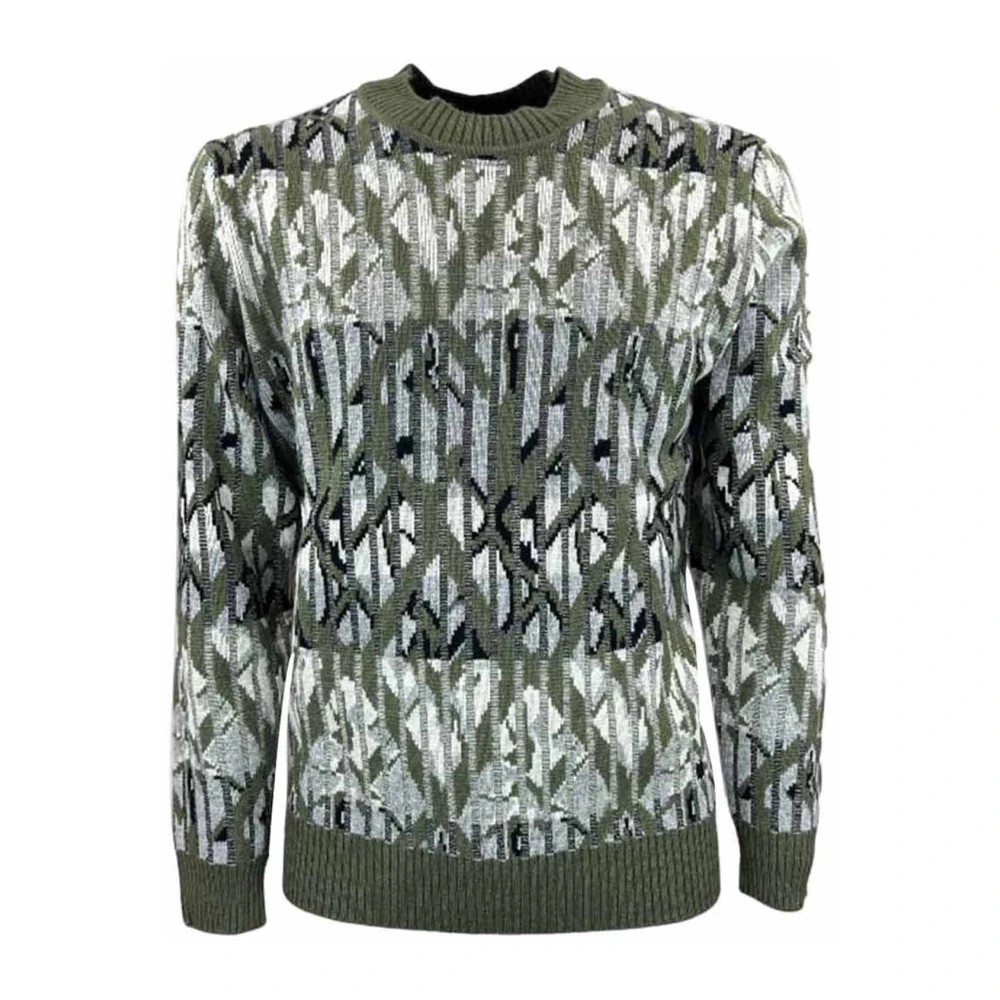 Liu Jo Heren Patroon Ronde Hals Trui Gray Heren