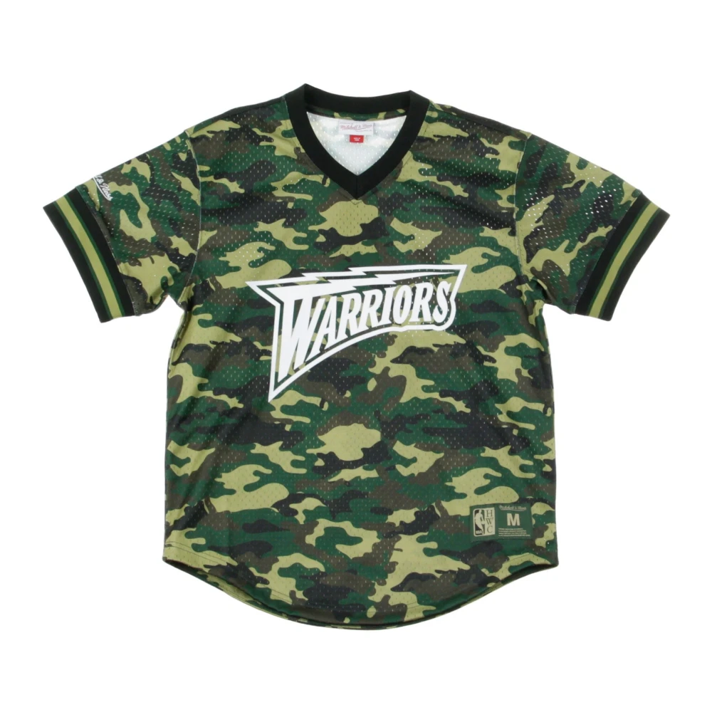 Mitchell & Ness NBA Camo V-neck Tee Jacket Green Heren
