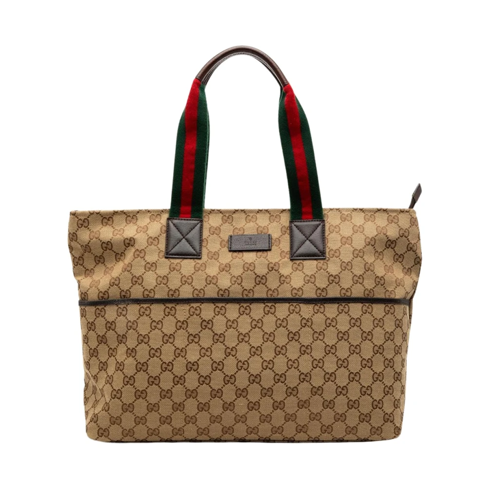 Gucci Vintage Women's Brown Pre-Owned Gg Monogram Tote Bag