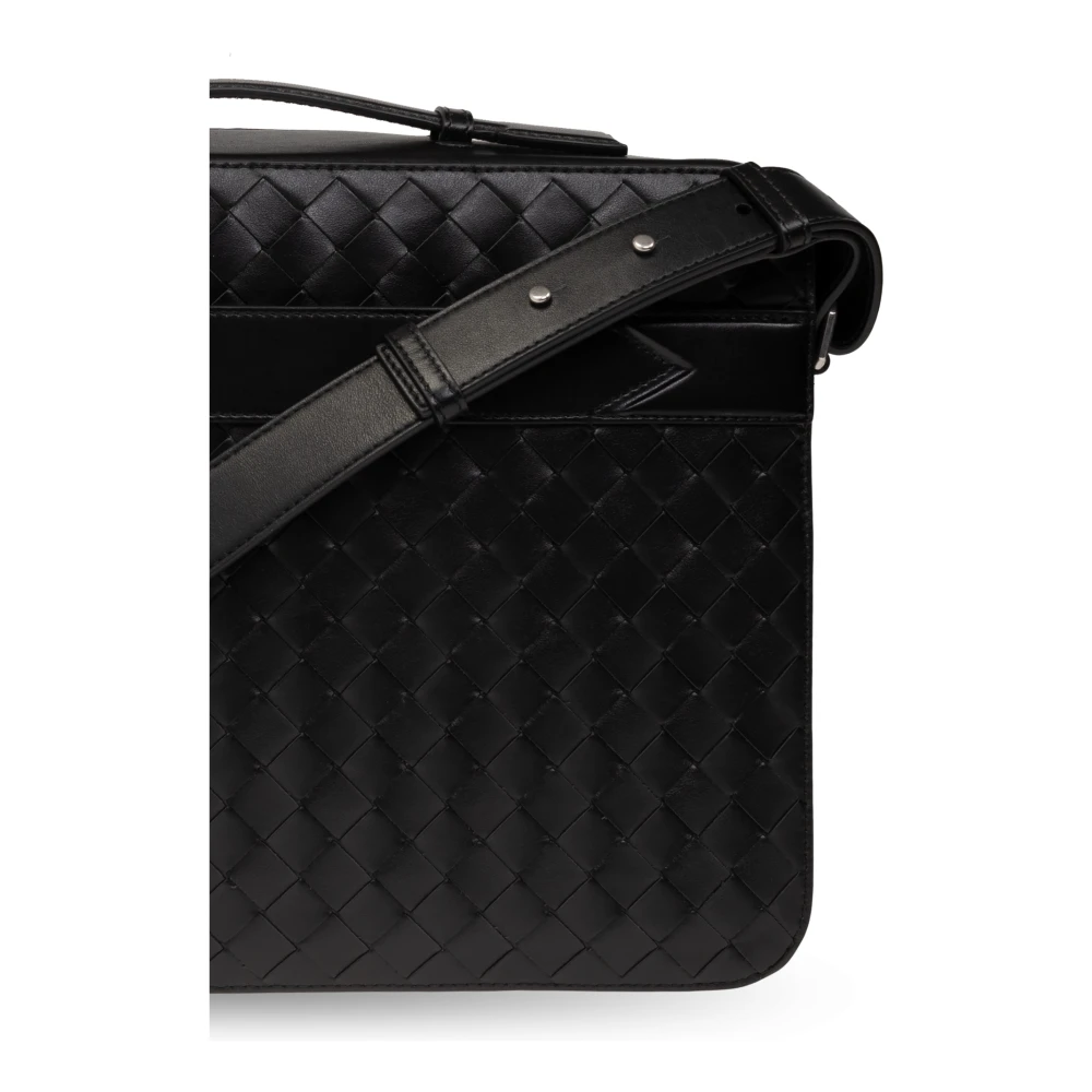 Bottega Veneta Leren aktetas Black Heren