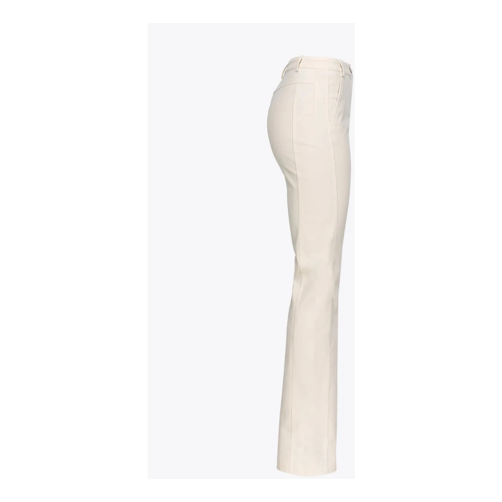 pinko Uitlopende Gebreide Broek White Dames