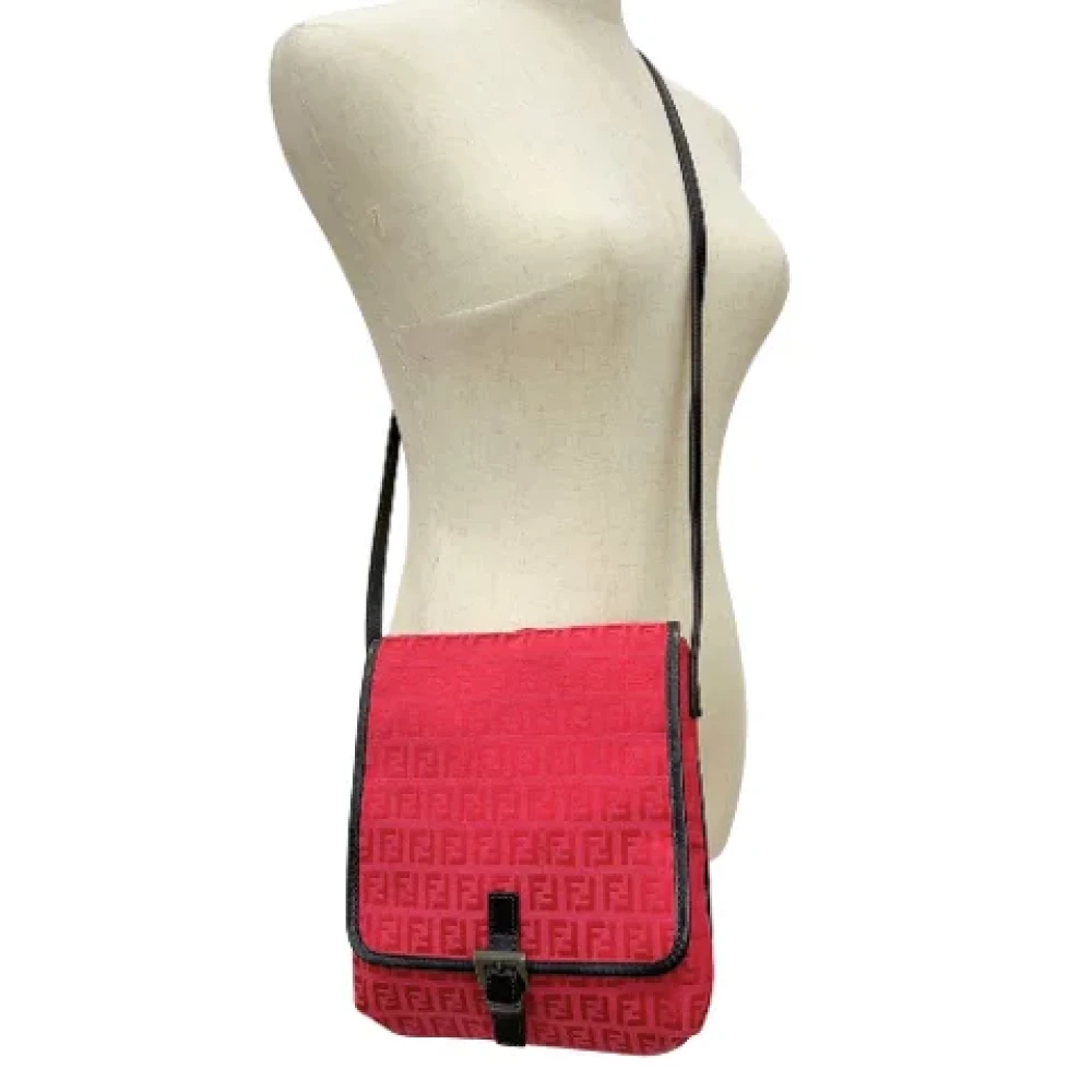 Fendi Vintage Pre-owned Canvas crossbody-bags Pink Dames