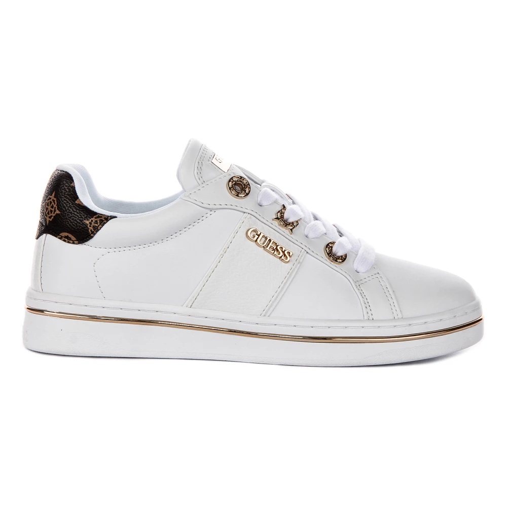 Guess Women's White Sneakers, 6 Uk, Stew 4G Logo Sneaker