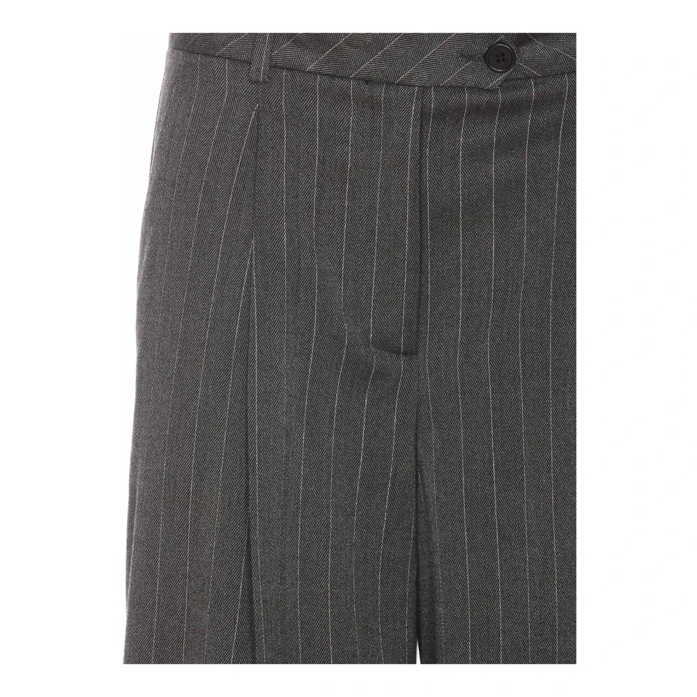 Liu Jo Grijze Gestreepte Flared Broek Gray Dames