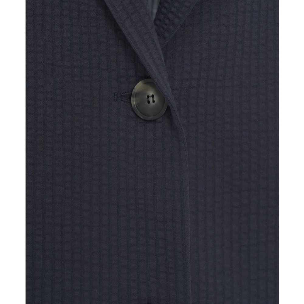 Harris Wharf London Chique Blauwe Blazer met Honingraatstructuur Blue Dames