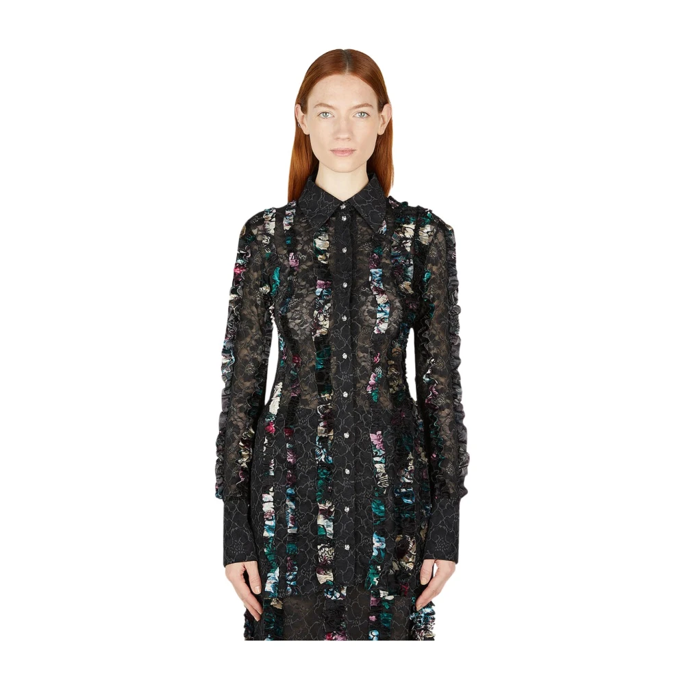 Rave Review Yrsa Kant Shirt Black Dames