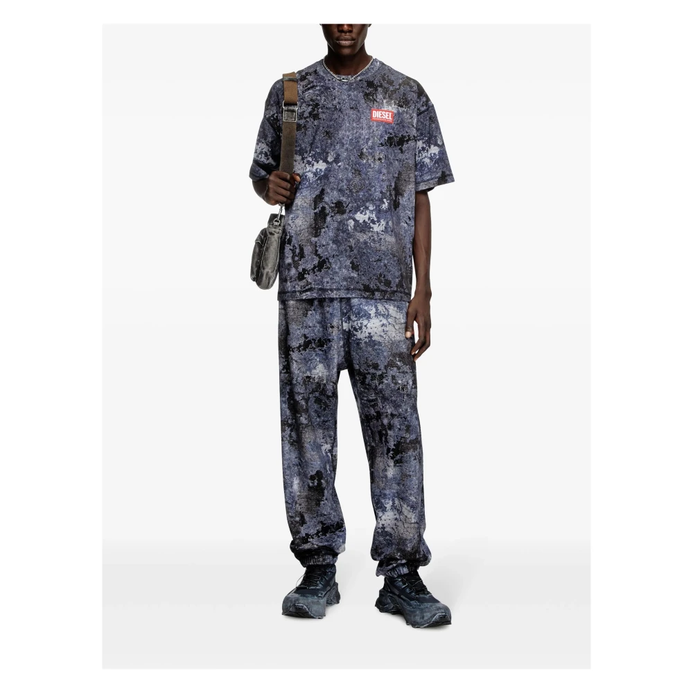 Diesel Grijze T-shirts en Polos Multicolor Heren