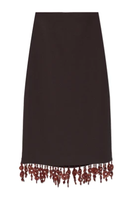 Embellished Crepe Skirt
