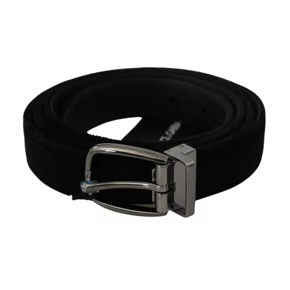 Dolce & Gabbana Mannelijk Zwart Accessoires Heren, One Size, Katoen, Velvet Riem Klassieke Stijl