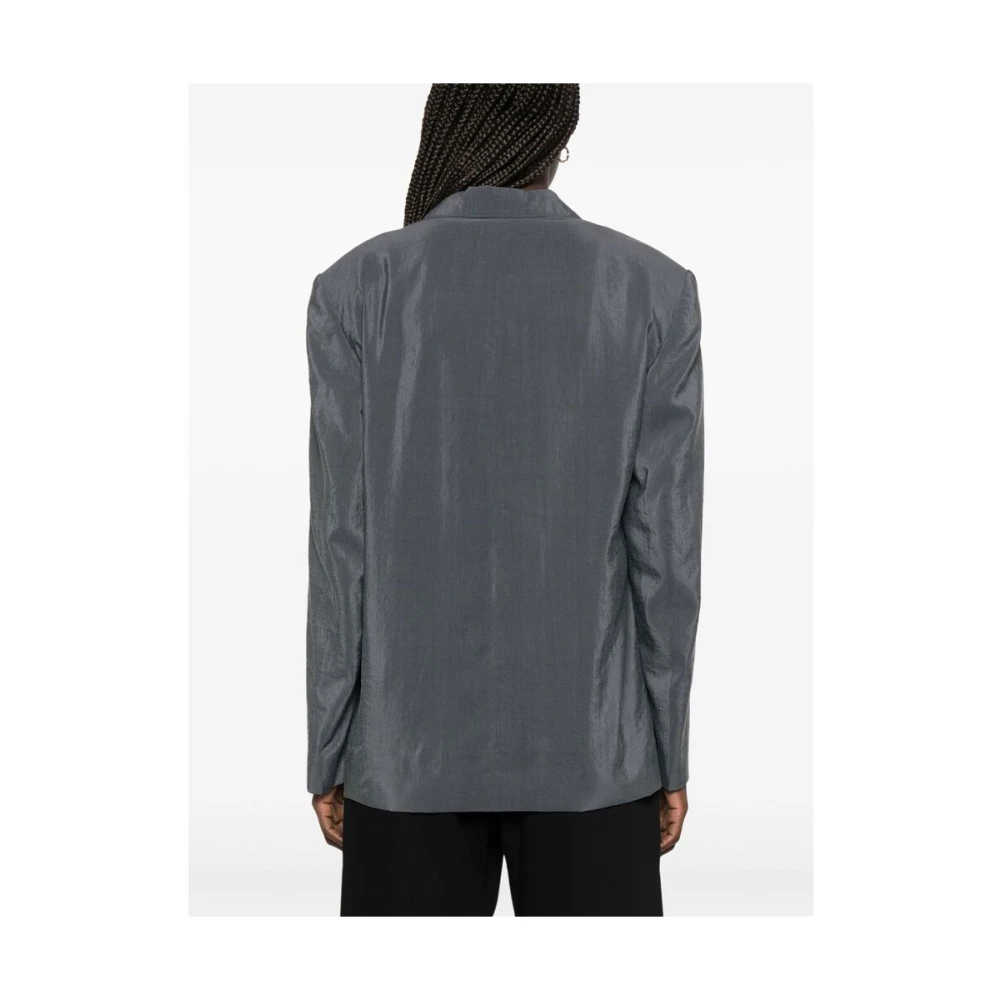 Lemaire Donkergrijze Dubbel-Borst Jas Gray Dames