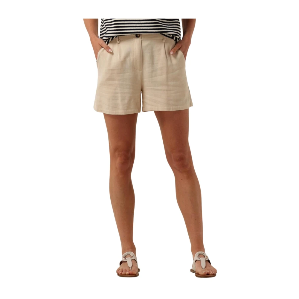 Ydence Beige Lily Shorts voor zomerse look Beige Dames