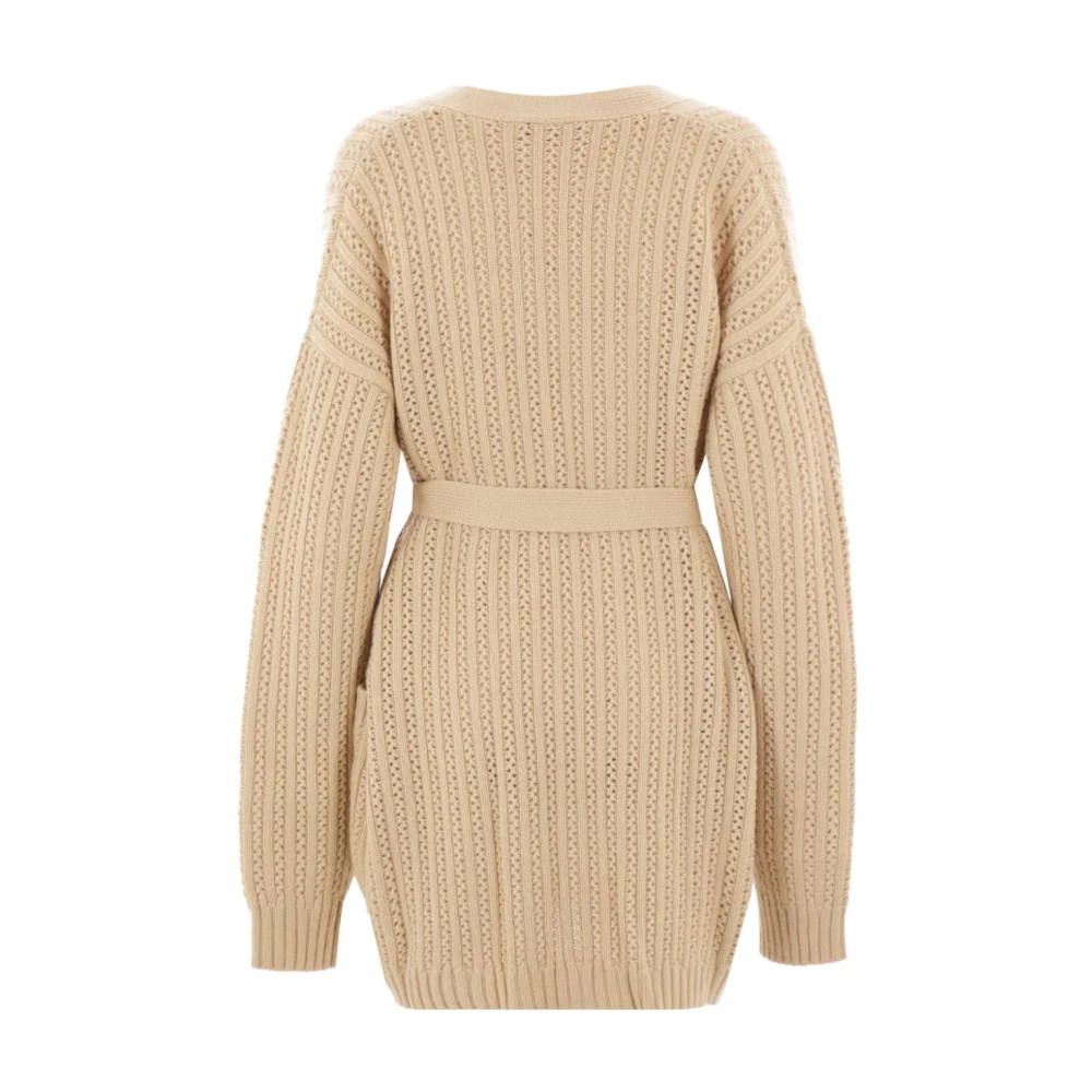 Max Mara Beige Gebreide Cardigan Sweater Beige Dames