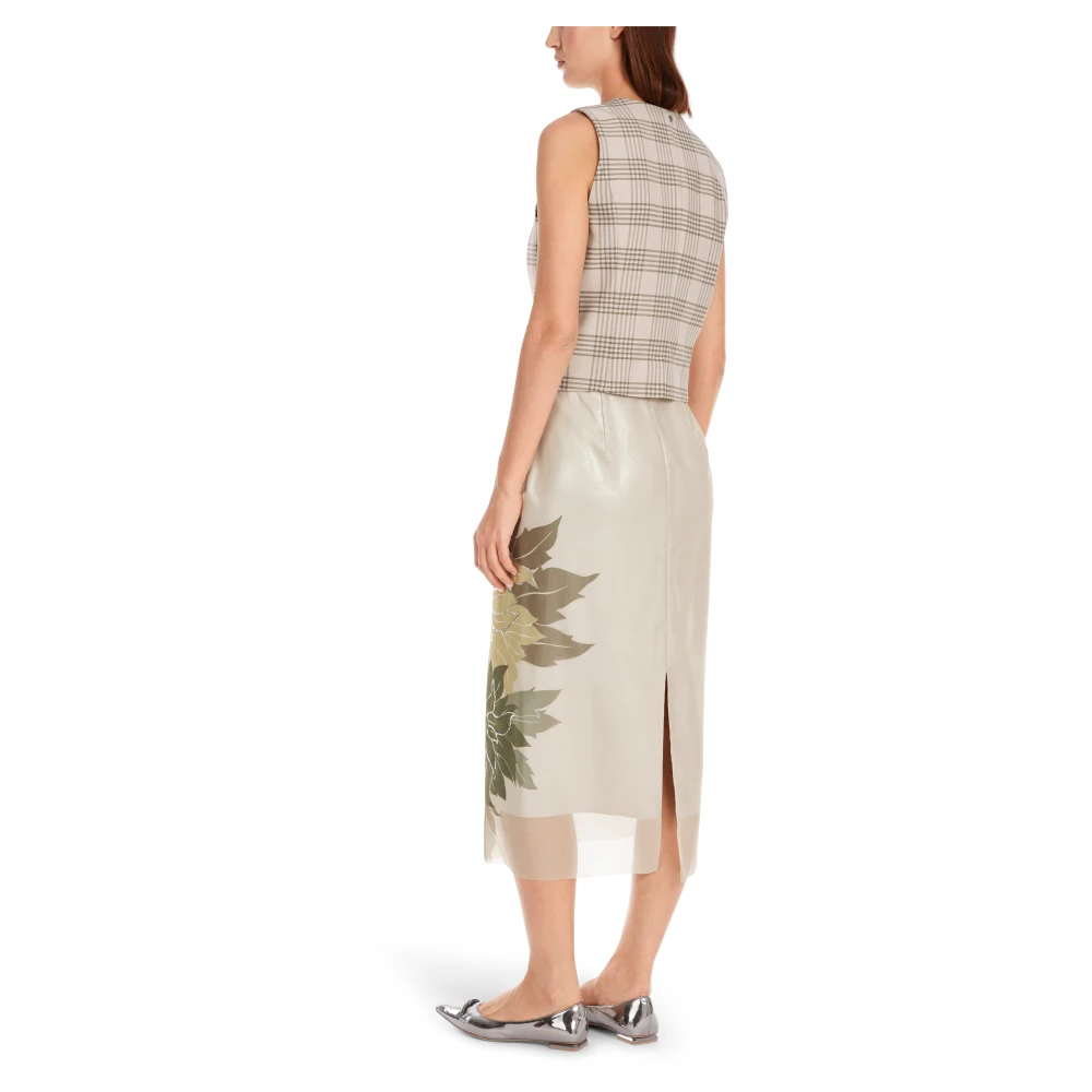 Marc Cain Geruite vest met Lurex-details Green Dames